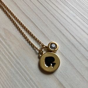 Kate Spade Pendent & Jewel Gold Necklace